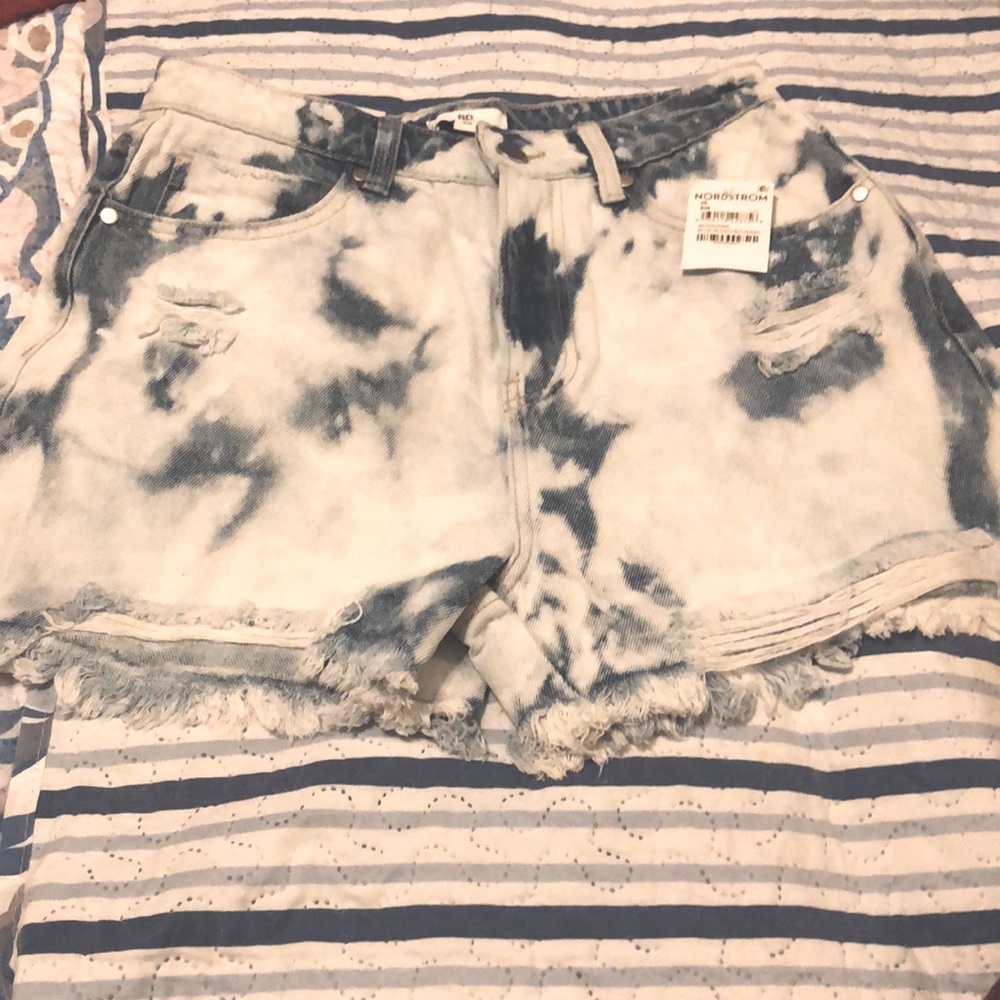 BP. Ribbed Non-Stretch Denim Cutoff Shorts